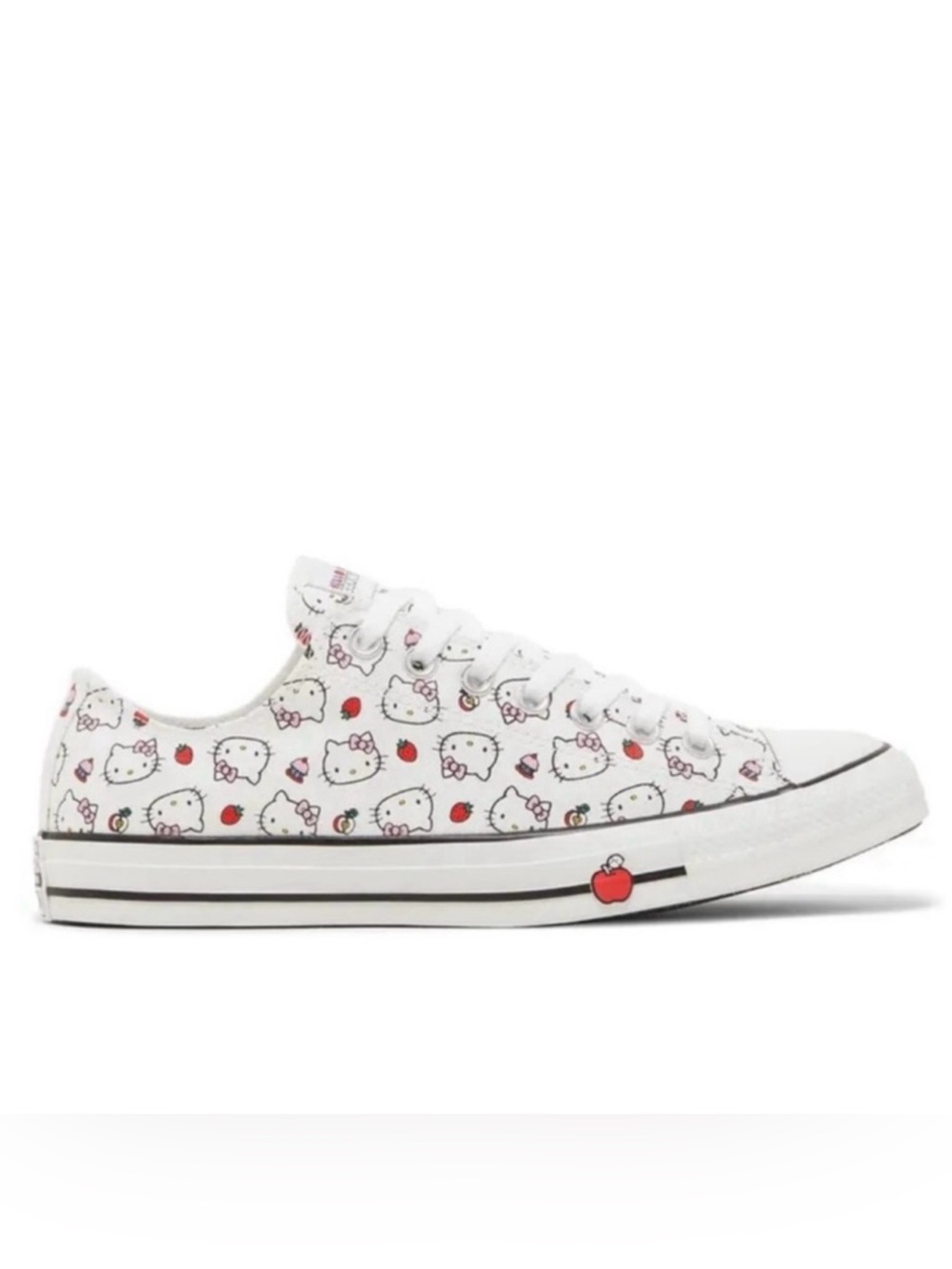 Limited Converse x Hello Kitty Chuck Taylor White Canvas Low-Top Sneakers. 9.5
